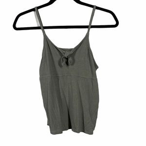 T & B Top XL Olive Green Knit Ribbed